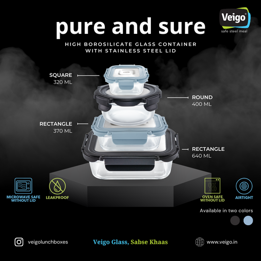 Pure N Sure| Glass Box with Steel Lid