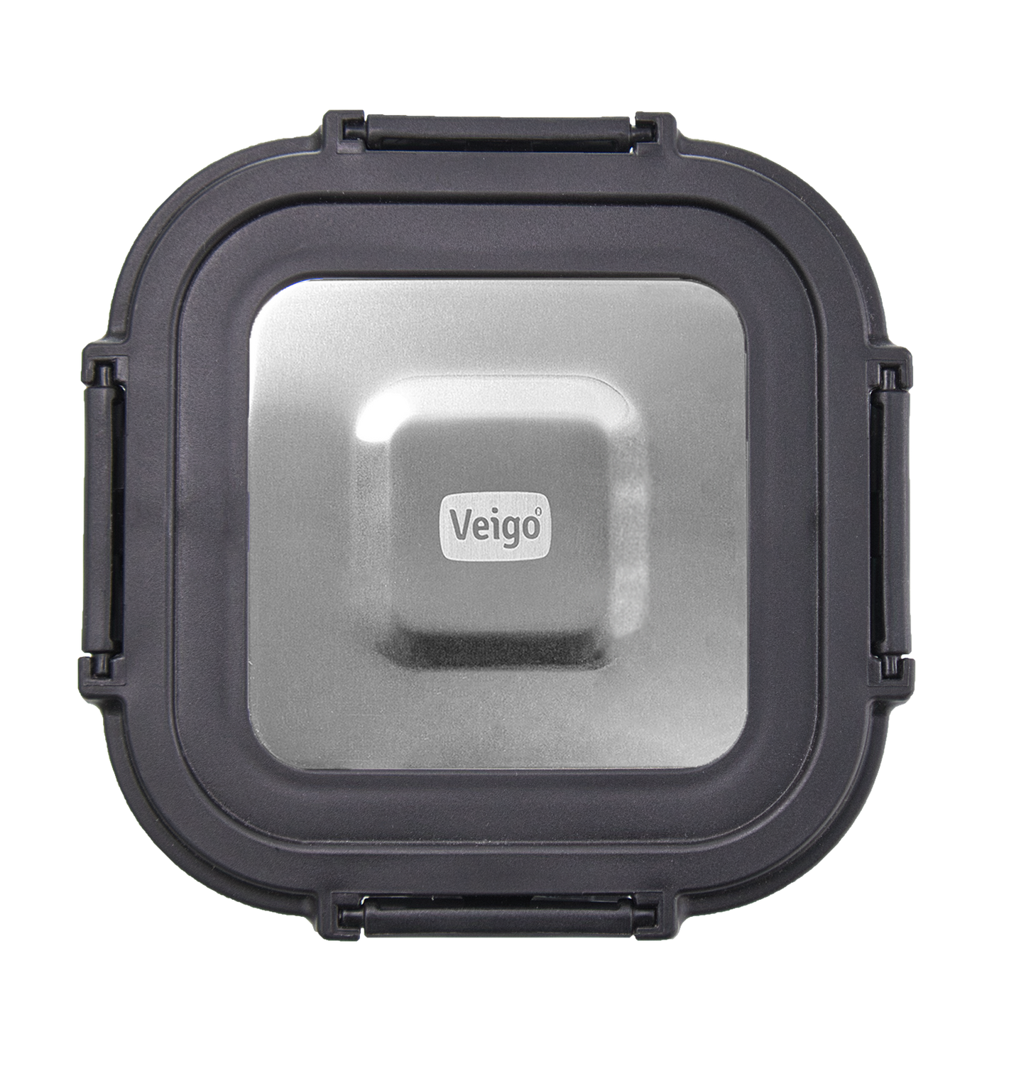 Veigo Pure and Sure | SQUARE  | Borosilicate Glass Container with Stainless Steel Lid