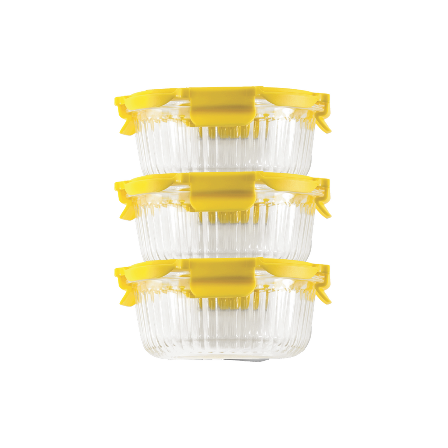 Veigo See & Serve |ROUND| Glass Container w/ Glass Lid