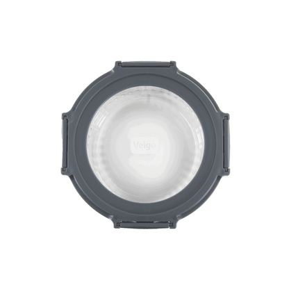 Veigo See & Serve |ROUND| Glass Container w/ Glass Lid