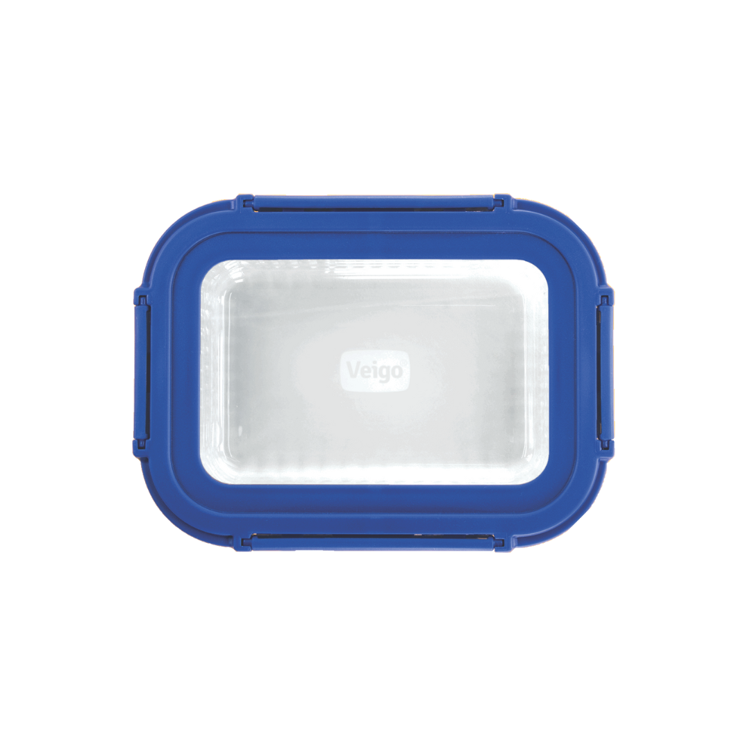 Veigo See & Serve |RECTANGLE| Glass Container w/ Glass Lid