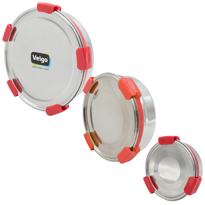 Veigo Maxosteel Round Storage Box- Set of 3