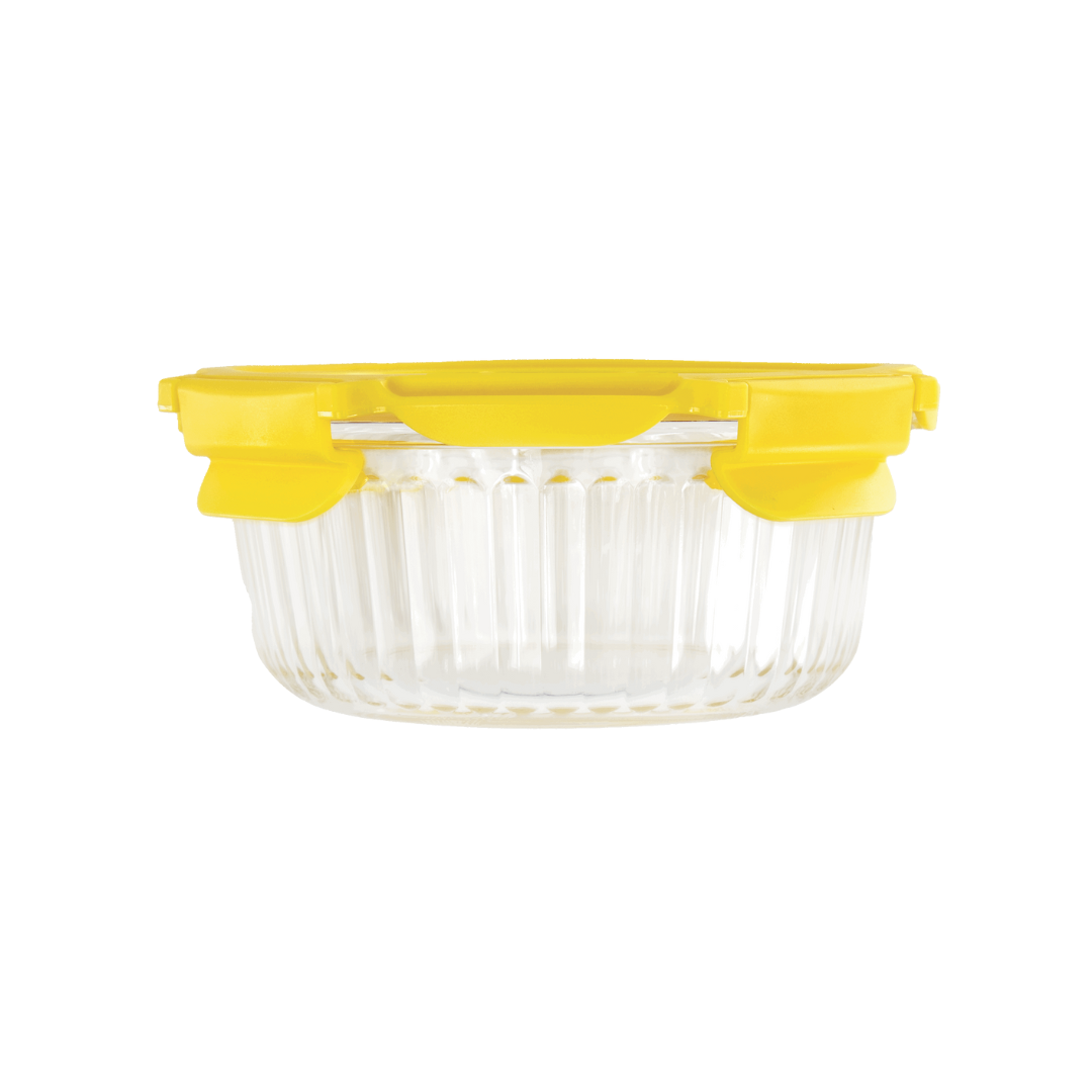 Veigo See & Serve |ROUND| Glass Container w/ Glass Lid