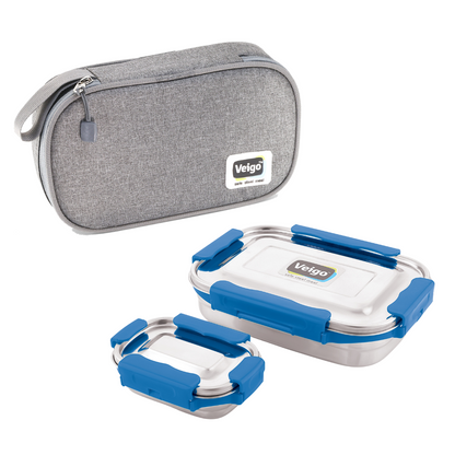 Veigo MaxoSteel JUMBO Lunch Box w/ Veg Box