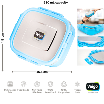 Veigo HeatUp Large Lunchbox | Microwave Safe | Leakproof & Stylish