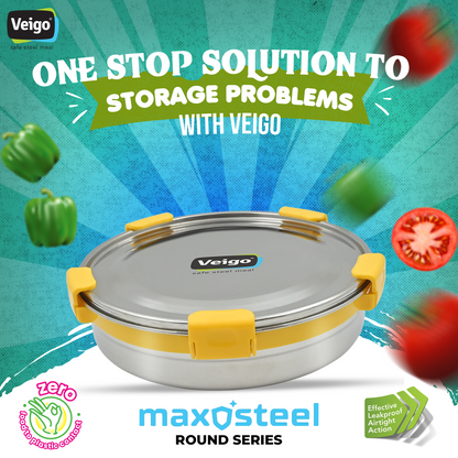 Veigo Maxosteel Round Storage Box- Set of 2