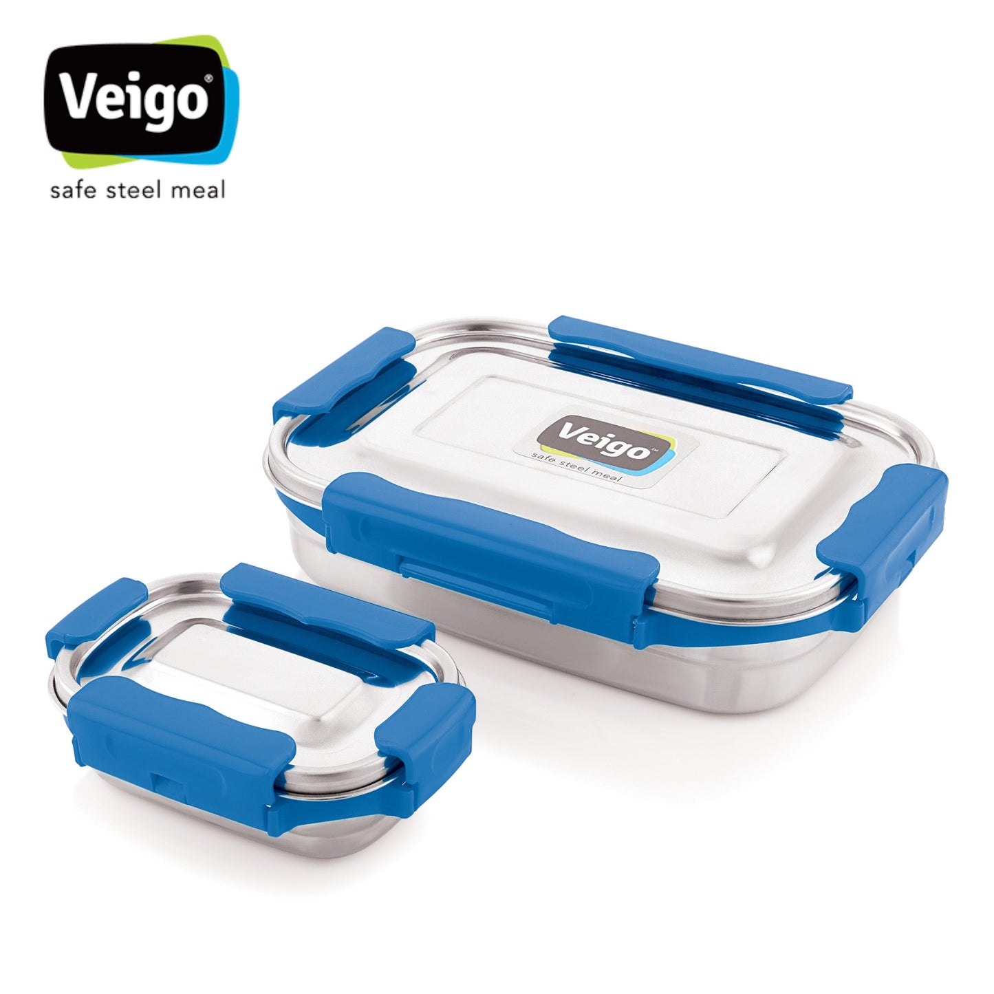 Veigo MaxoSteel JUMBO Lunch Box w/ Veg Box - veigolunchboxes