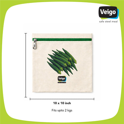 Veigo Cotton Storage Bags for Vegetables & Fruits(Set of 6)