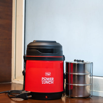 Veigo Electric Heating Lunch Box Combo | Stainless Steel Food Warmer