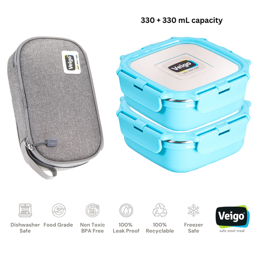 Veigo Daily HeatUp - Set of 2 in a Flat Pouch( Microwave Safe)