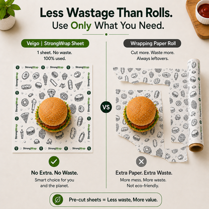Veigo StrongWrap Food Wrapping Paper Sheets (Rectangle)