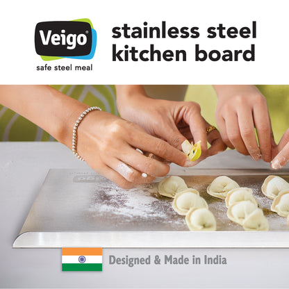 Veigo Stainless Steel Kitchen Board | Multipurpose