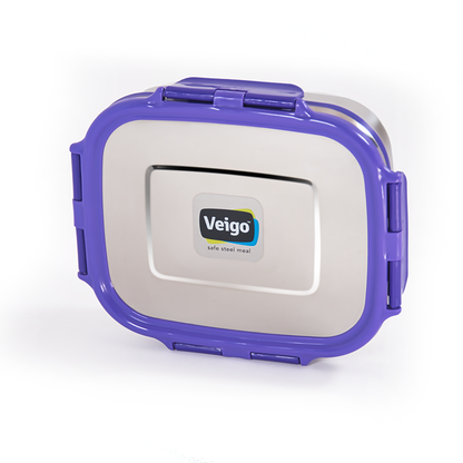 Veigo Steel Lunch Box Set w/ Fairy Pink SIP Bottle