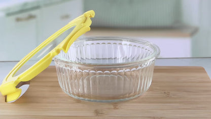 Veigo See & Serve |ROUND| Glass Container w/ Glass Lid