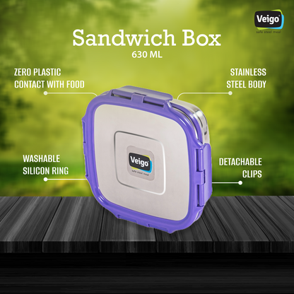 Veigo SANDWICH Steel Lunch Box