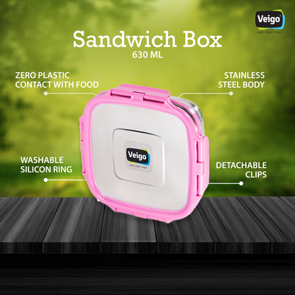 Veigo SANDWICH Steel Lunch Box