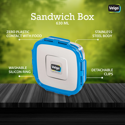 Veigo SANDWICH Steel Lunch Box